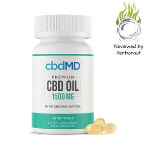 cbdMD CBD Oil Softgel Capsules reviewed by Herbonaut
